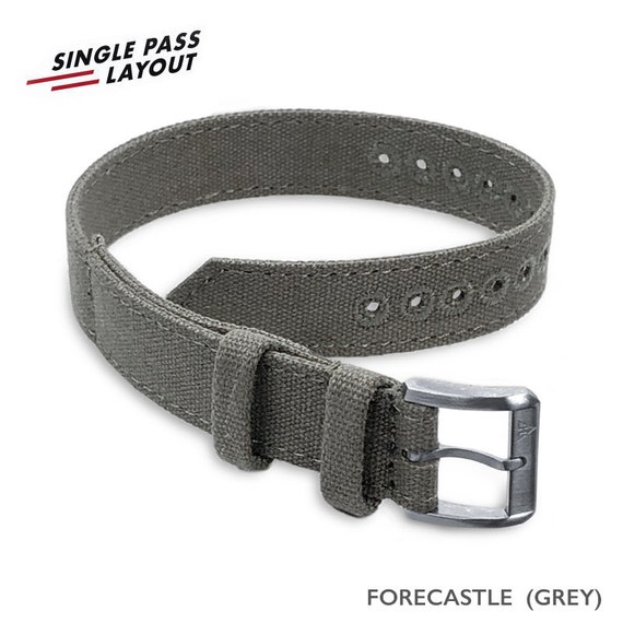 16 Mm Vintage Militär Olive Drab Canvas Uhrenarmband OD#7