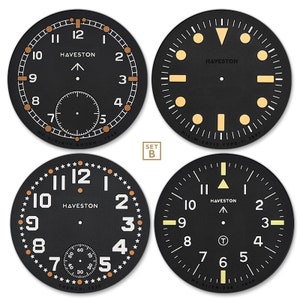 The Service Dial Coasters: SET-B (x4)  - Vintage Military Watch Dial Design Silicone