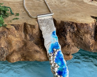 Sterling Silver & Enamel ‘Seascape’ Necklace