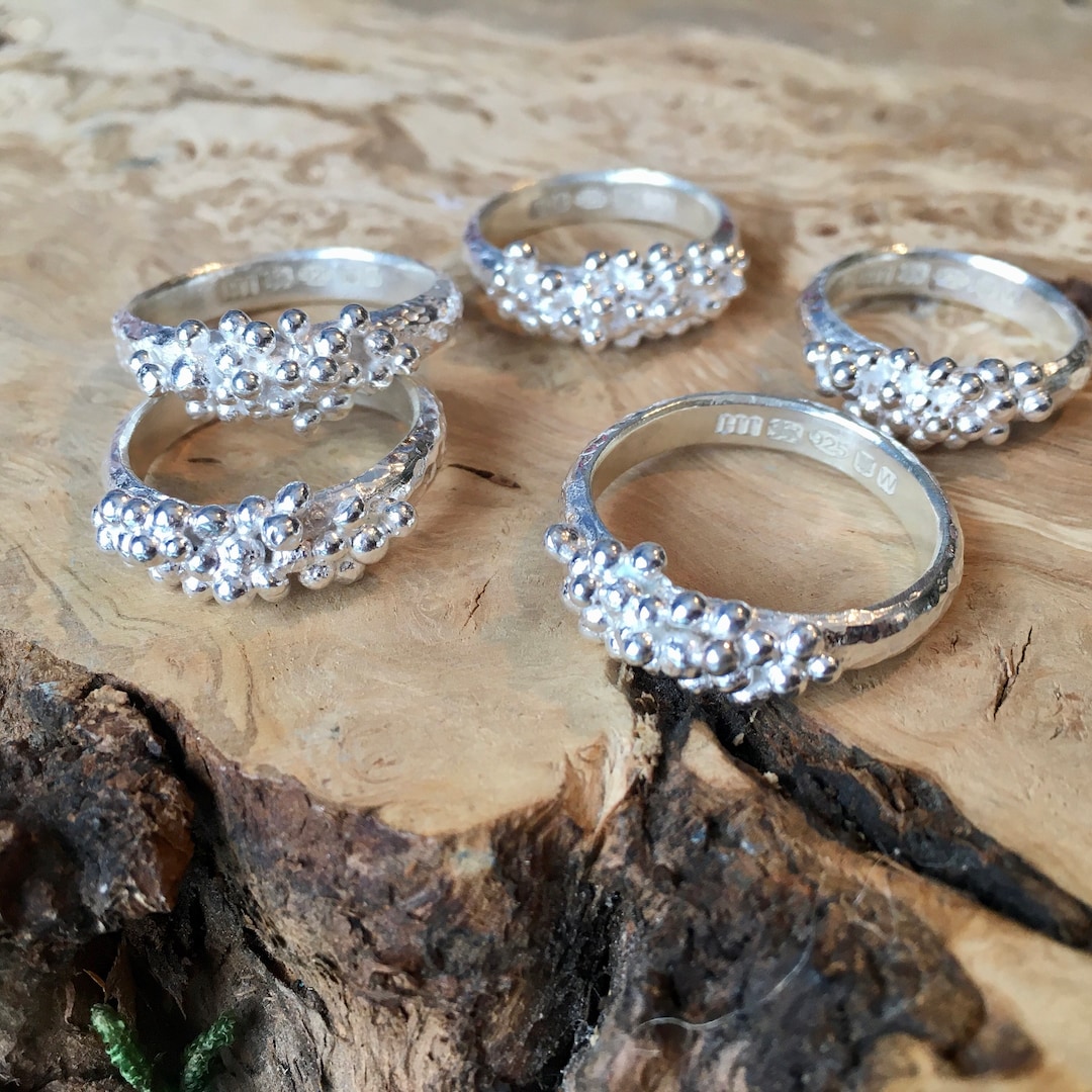 Sterling Silver Bubble Ring - Etsy