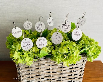 Plant Marker / Cake Topper - Hand Stamped