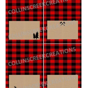 Lumberjack Food Cards Instant Download Customizable Lumberjack Birthday ...