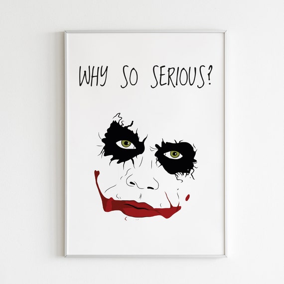 THE JOKER Batman Dark Knight Heath Ledger Wall Art Print Pic Photo Poster A3 A4