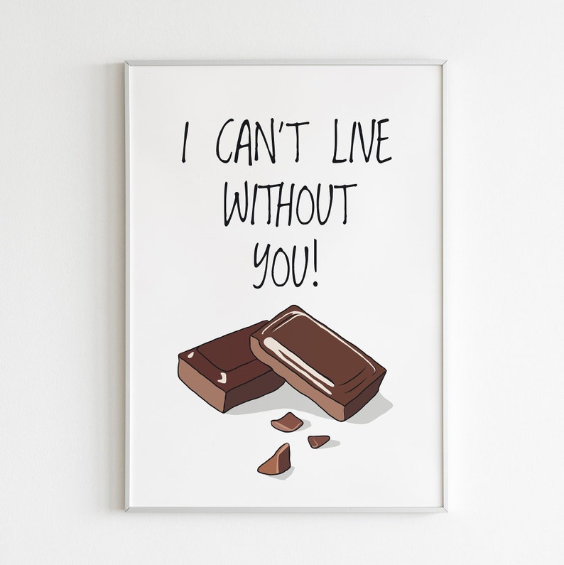 chocolate poster, perfect gift for chocolate lover image 1