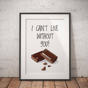 chocolate poster, perfect gift for chocolate lover image 6