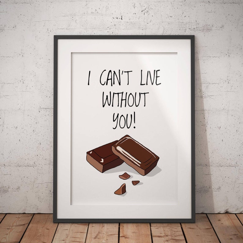 chocolate poster, perfect gift for chocolate lover image 6