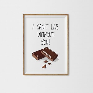 chocolate poster, perfect gift for chocolate lover image 4