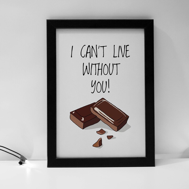 chocolate poster, perfect gift for chocolate lover image 7