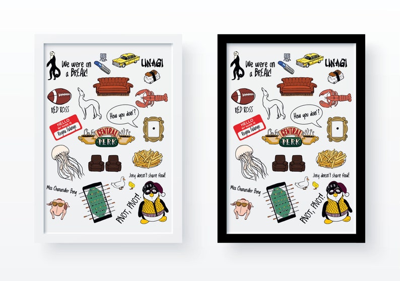 Friends Tv Show Digital Print Friends Episodes Quotes - Etsy