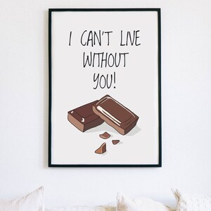 chocolate poster, perfect gift for chocolate lover image 2