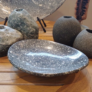Carved River Stone Decorative Bowl