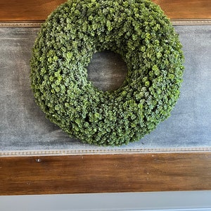 Real Touch Artificial Sedum Wreath No Ribbon