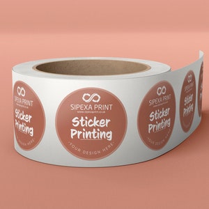 Personalised Sticker, 51mm Gloss Sticker Printing, Roll Sticker, Round Sticker Printing, Circle Sticker Printing, Roll Label Printing