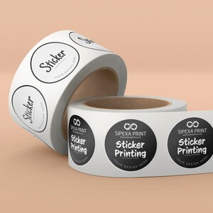 Custom Roll Stickers for Small Business Packaging | 37mm Round Logo Labels, Custom Product Stickers, Sheet or Roll