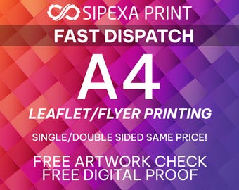 Custom A4 Flyer Printing & Large Leaflets | Business Price List Posters, Corporate Menu Prints, Promotional Display Sheets