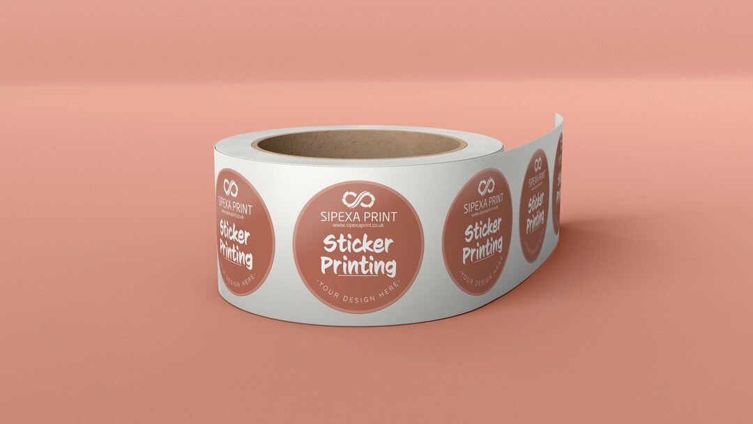 Personalised Sticker, 51mm Gloss Sticker Printing, Roll Sticker, Round