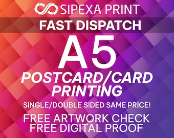 A5 Postcard Printing, Full Colour, Gloss or Silk (350gsm)