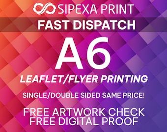 A6 Custom Flyer Printing, Full Colour, Gloss or Silk Paper