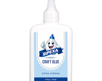 Craft Glue for Paper & Cardboard, Extra Strong Dries Clear, Scrapbooking Adhesive, Washable Non-Toxic, No-Stick Skin Formula