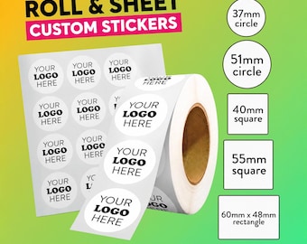 Custom Printed Stickers | Upload Your Own Design | Personalised Logo Labels | Gloss Sticker Printing | Small Business Packaging