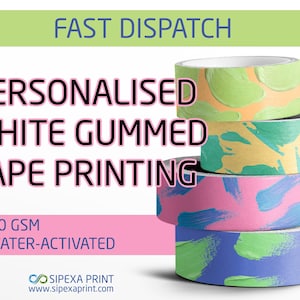 Custom Water Activated Paper Packing Tape | Personalized Eco Friendly Gummed Tape with Logo, Branded Shipping Tape Roll