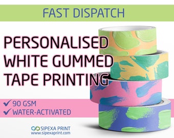 Custom Water Activated Paper Packing Tape | Personalized Eco Friendly Gummed Tape with Logo, Branded Shipping Tape Roll