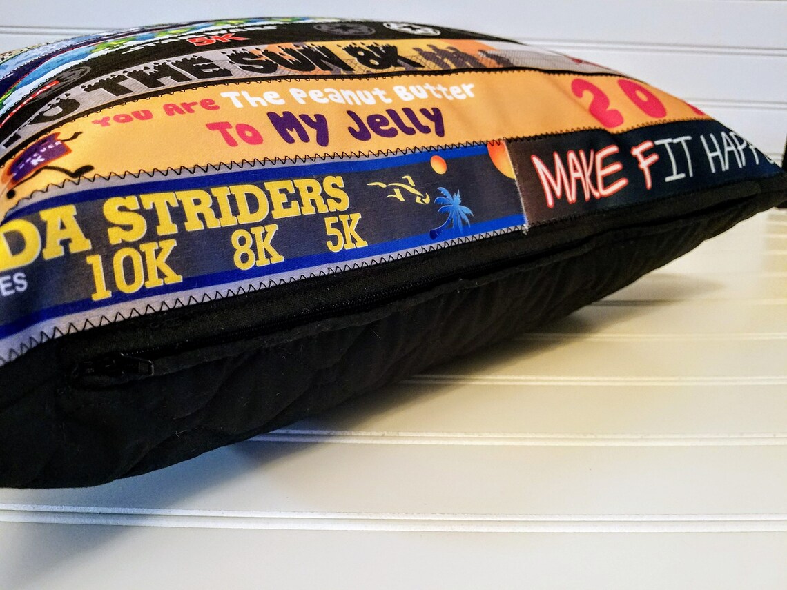 Custom Running Race Ribbon Pillow Cover Award Ribbon - Etsy