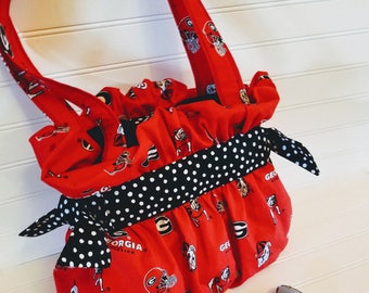 Bolso de la Universidad de Georgia Georgia Bulldogs - UGA Football Ladies Custom Handbag