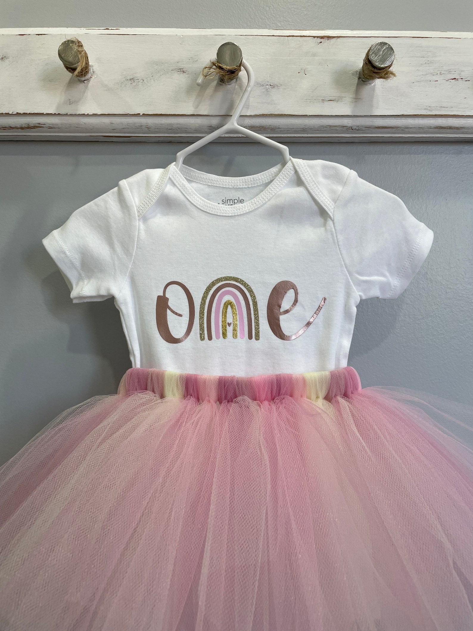 Sweet Boho Chic Rainbow Baby Girl Tutu Outfit Summer Rainbow Etsy