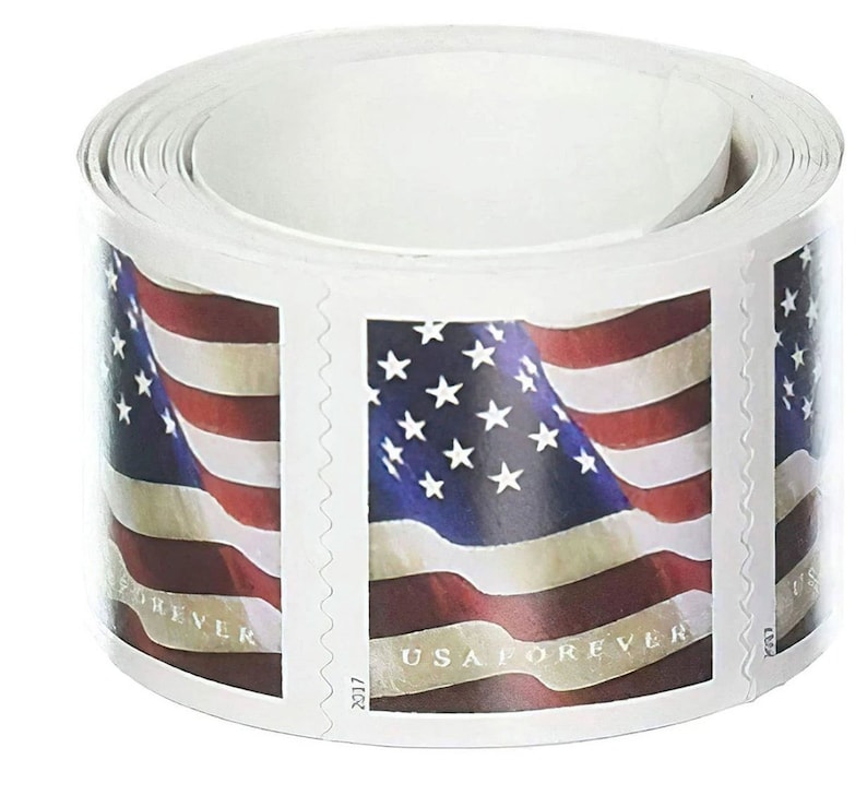 1 Rolls of 100 Forever Stamps Flag Stamps Fast Shipping Etsy