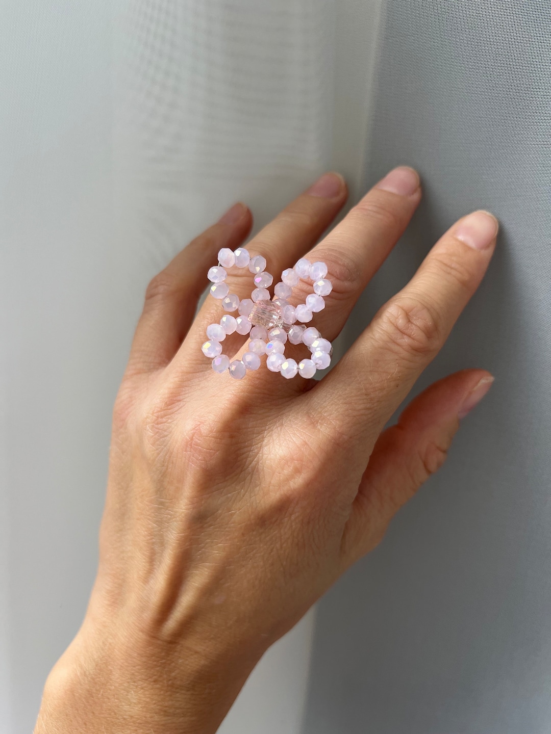 Beaded Ring, Bead Swarovski, Crystal Beads, Crystals Daisy Rings ...