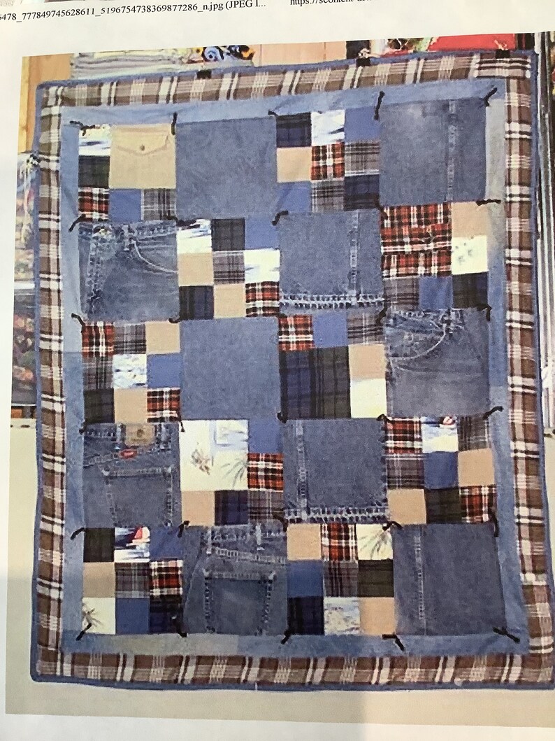 Memory Quilt From Your Loved One's Ties and Shirts - Etsy