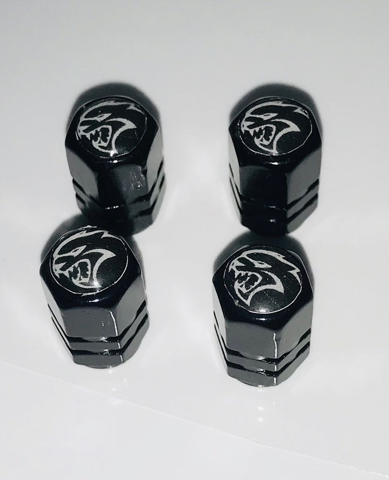 Dodge Challenger Hellcat Valve Stem Aluminum Caps With Hi Etsy