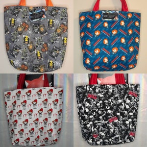 Spooky Terrific Inspired Six Layer Tote Bags