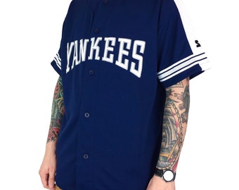 yankees button up jersey