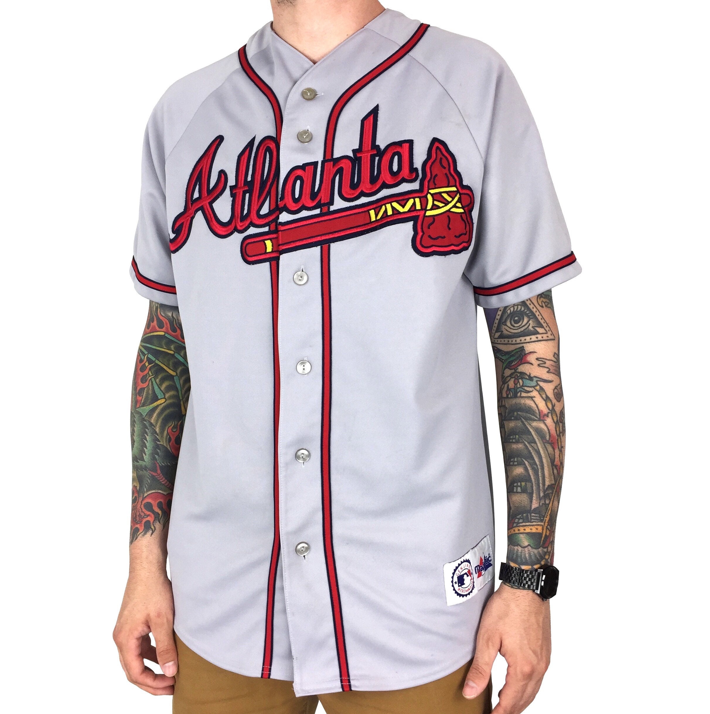 atlanta braves gray jersey