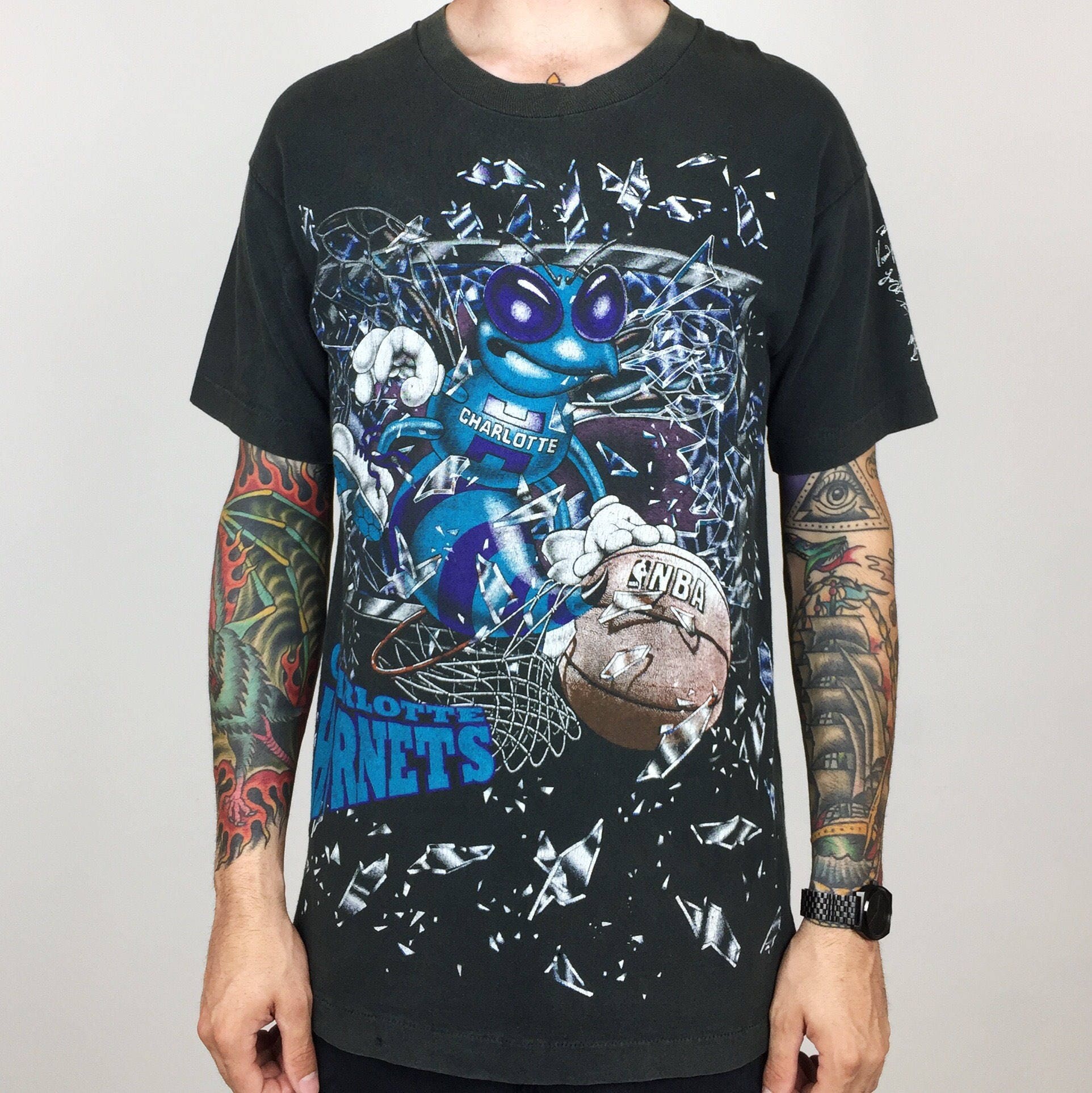 charlotte hornets vintage t shirt