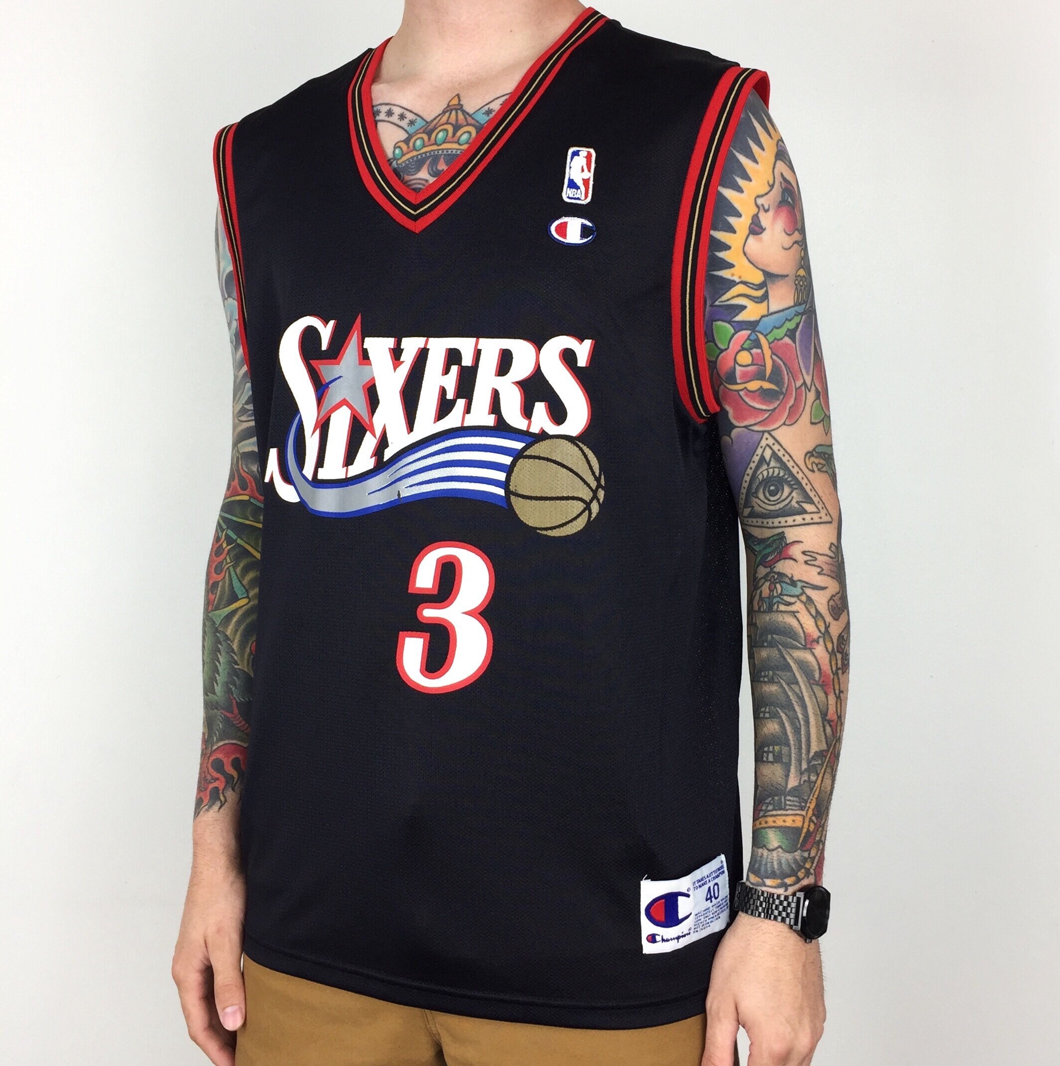 size 40 champion nba jersey