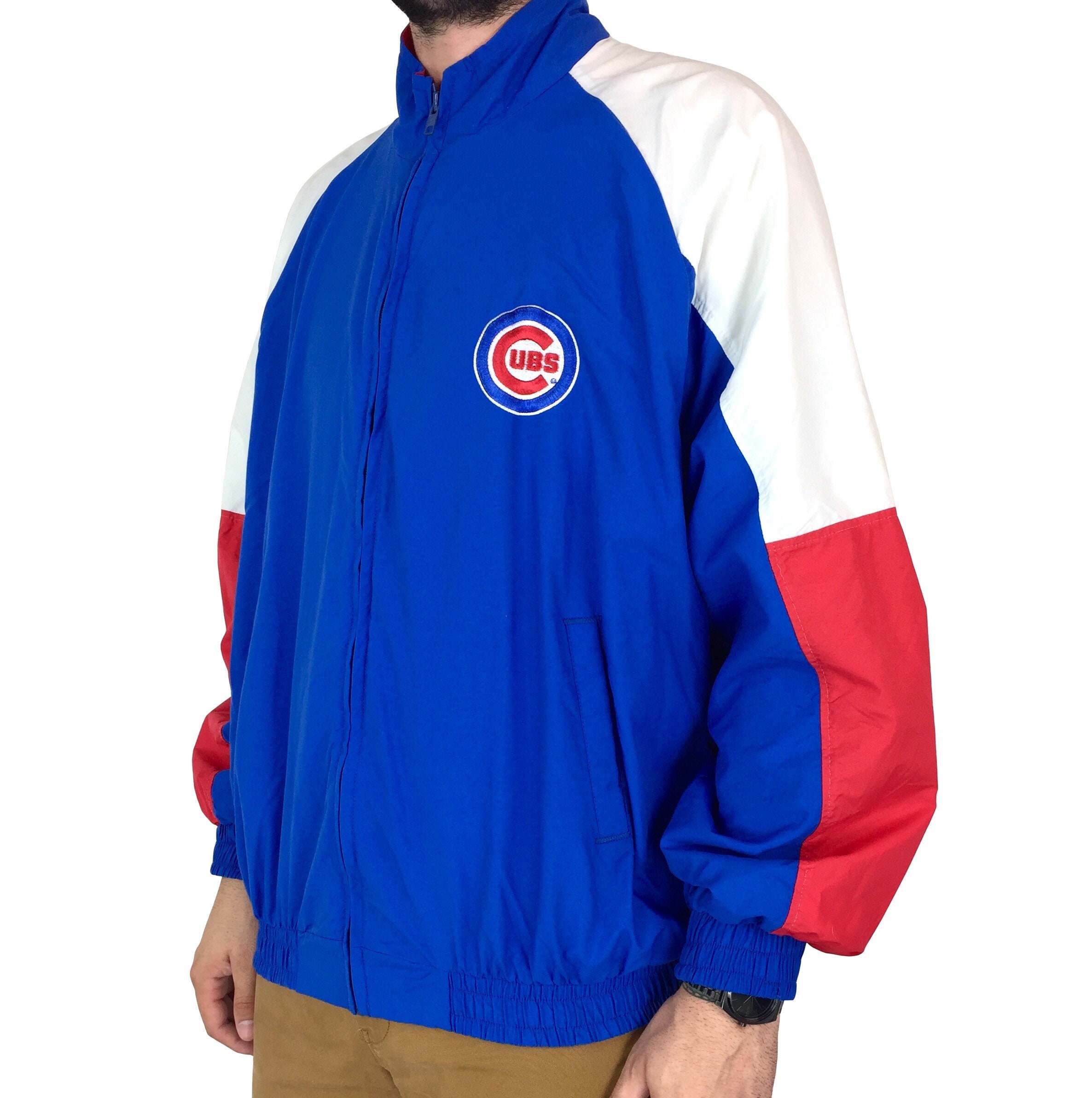 Vintage 90s Chalk Line MLB Chicago Cubs Made in USA color block red ...