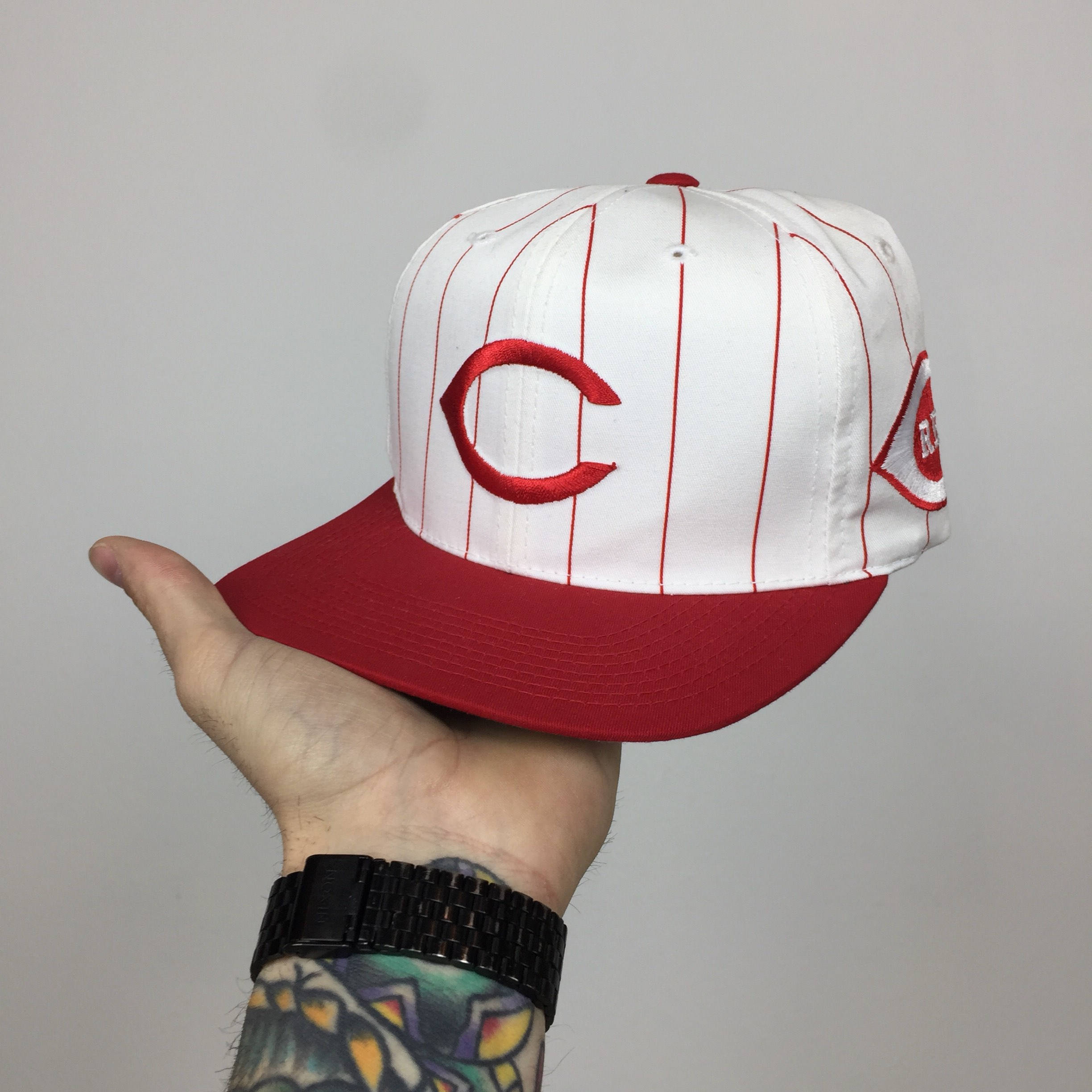 reds pinstripe hat