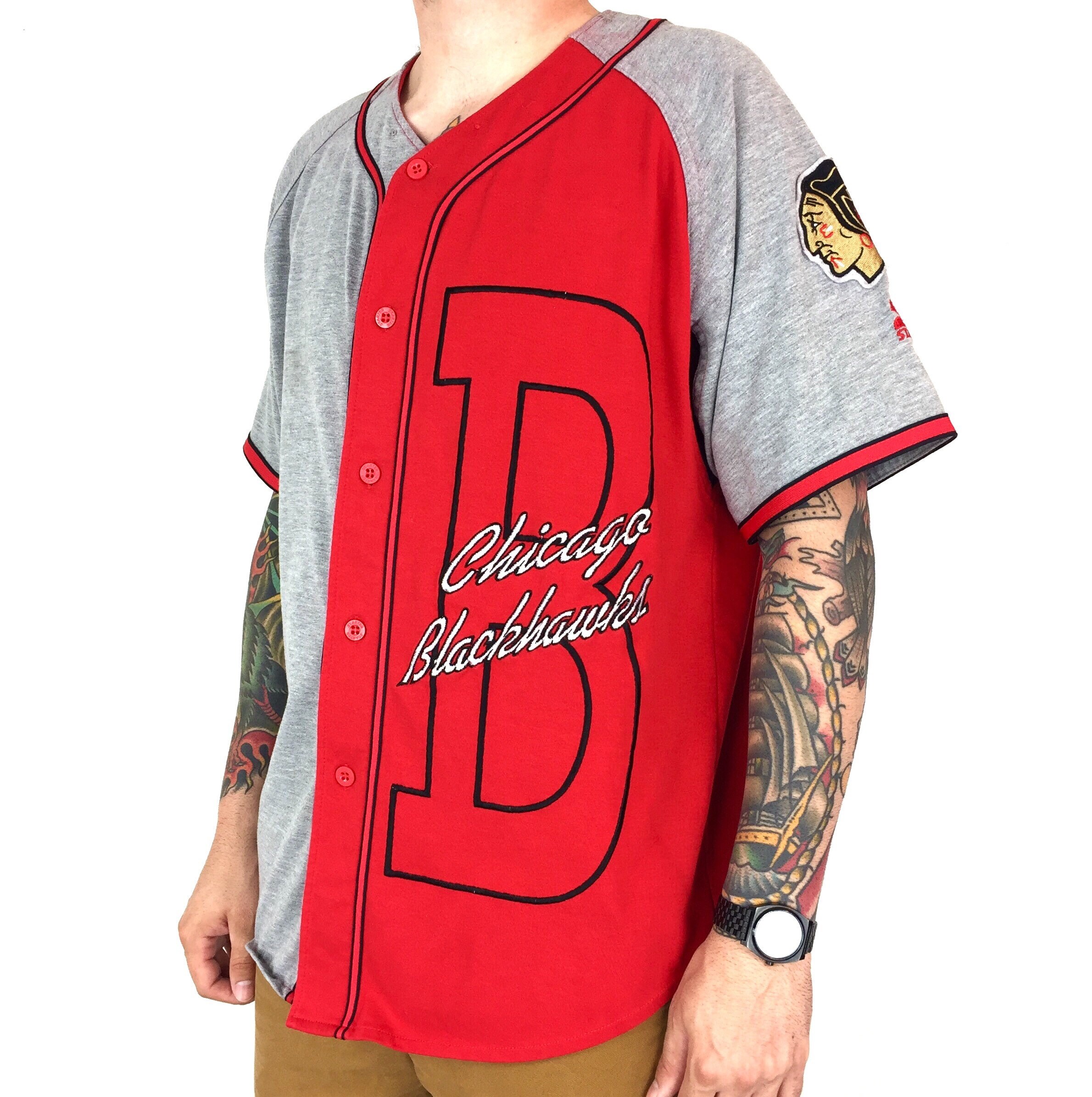 blackhawks baseball jersey