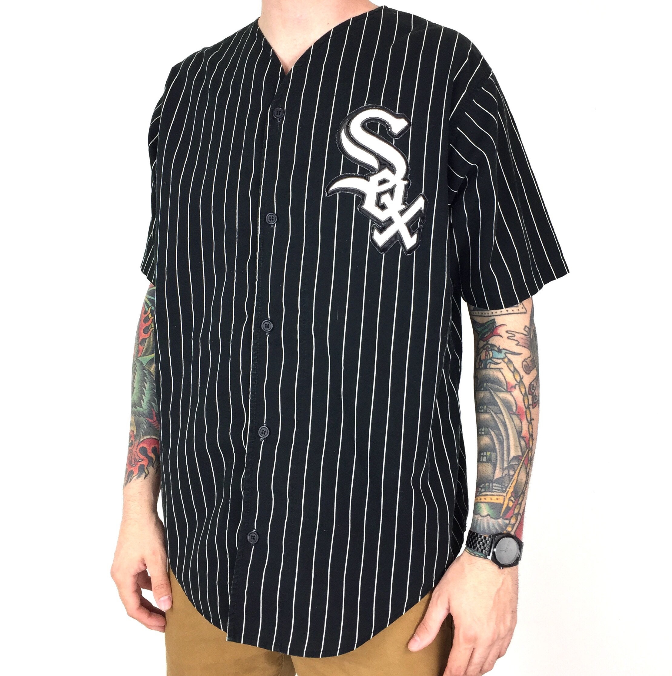 white sox button up jersey