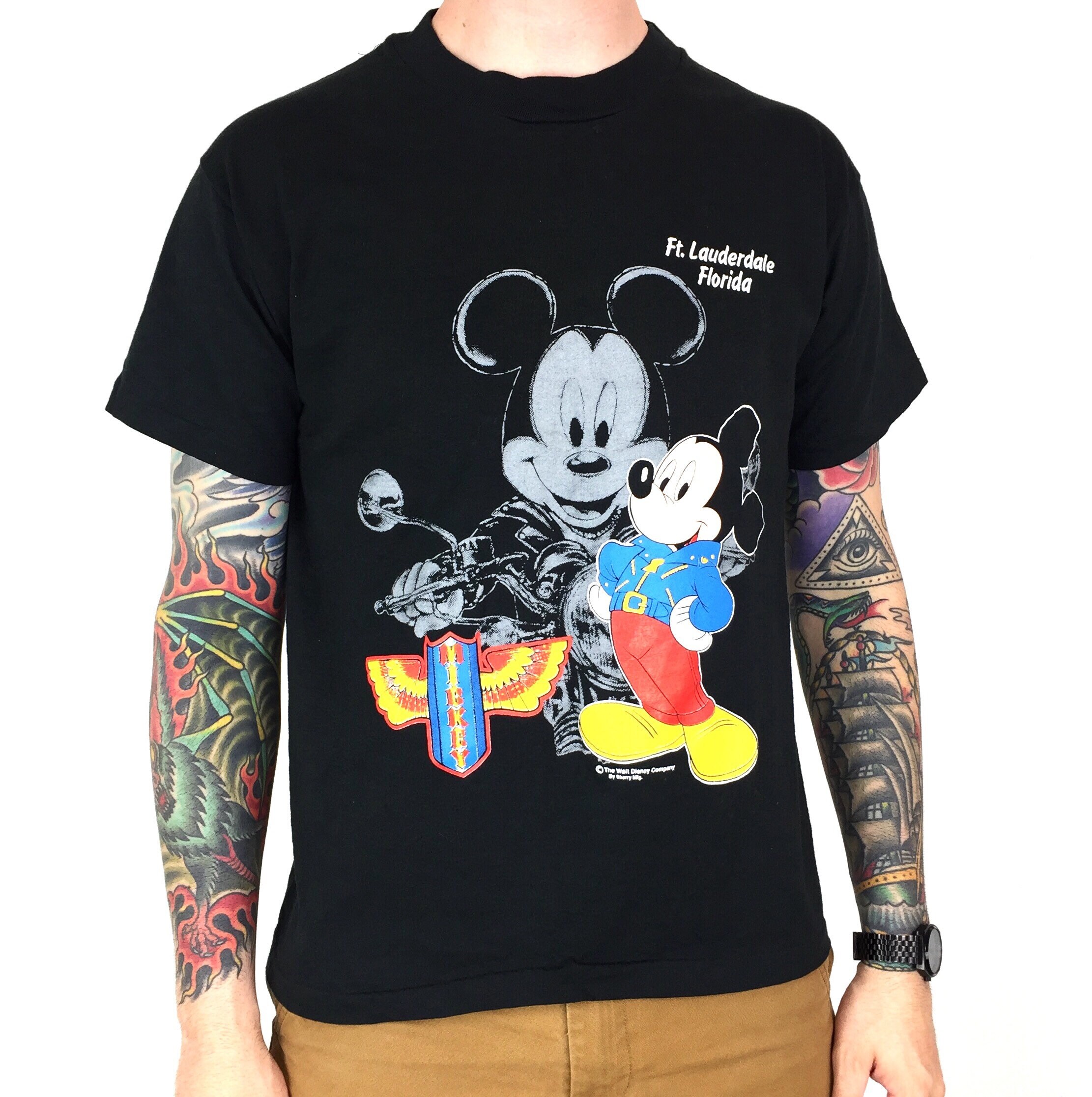 mickey mouse motorcycle shirt