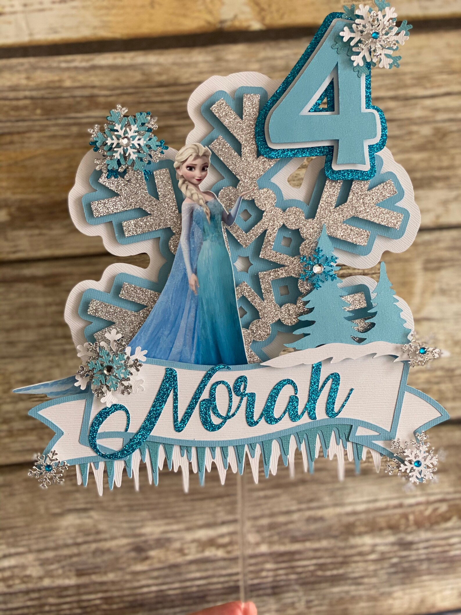 Cake Topper Snow Cake Topper Inspired Cake Topper Snow - Etsy