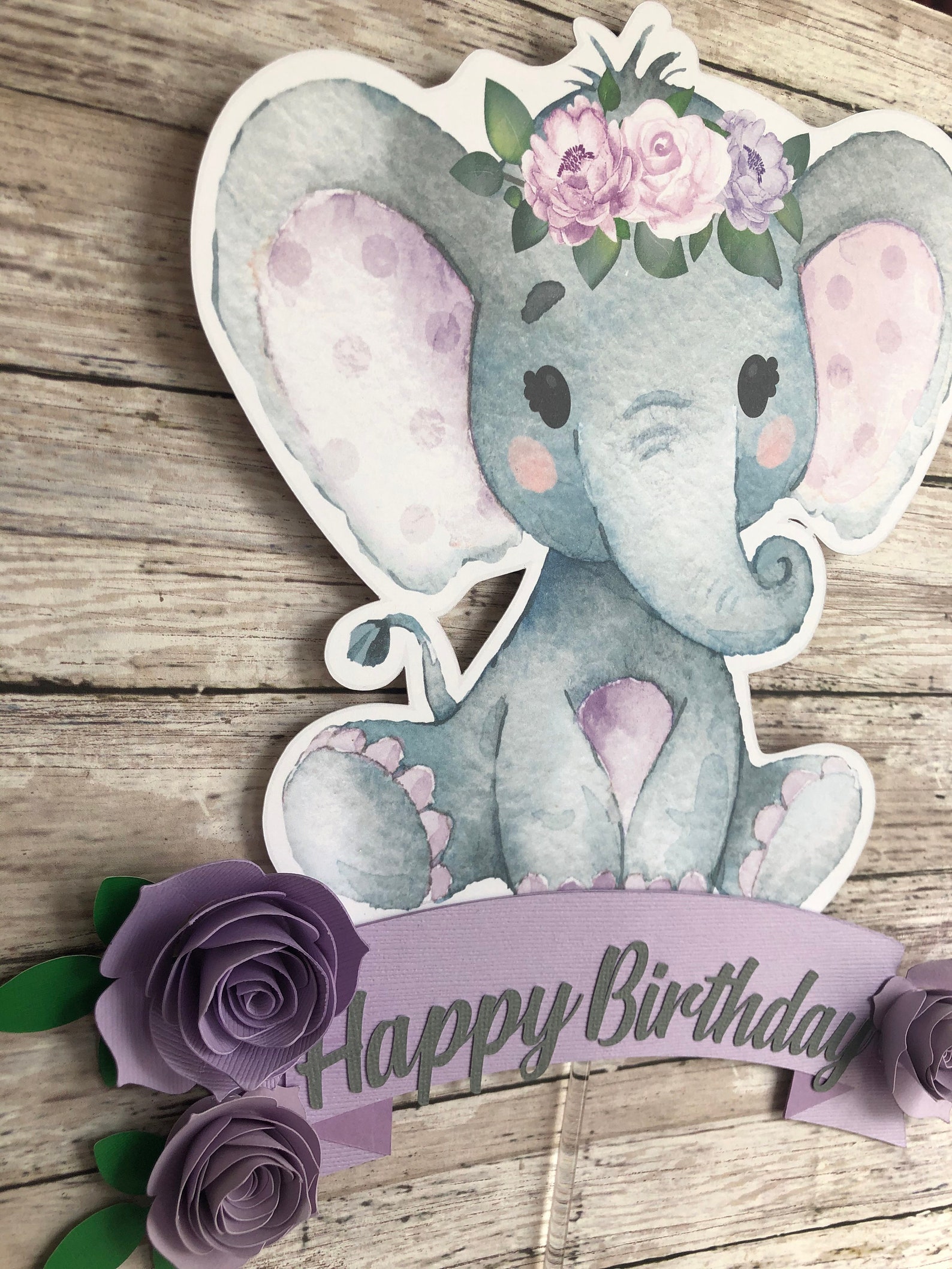Elephant Cake Topper Elephant Topper Cake Topper Etsy