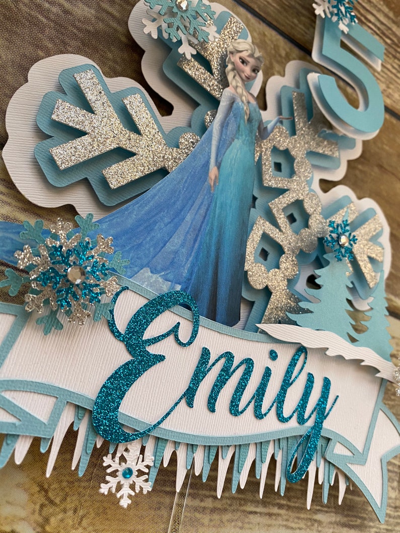 Cake Topper Snow Cake Topper Inspired Cake Topper Snow - Etsy
