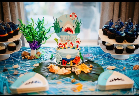 Shark Cake Topper, Shark Topper, Shark Party 