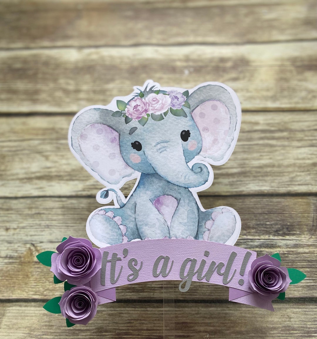 Buy Purple Elephant Cake Topper, Elephant Topper, Cake Topper, Elephant  Online in India - Technical View