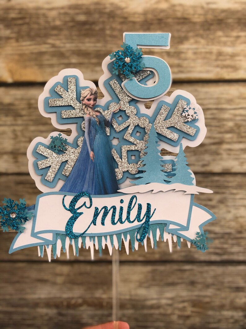 Cake Topper Snow Cake Topper Inspired Cake Topper Snow - Etsy