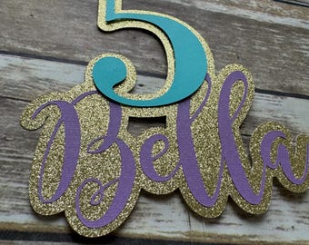 Princess Cake Topper, Number Cake Topper